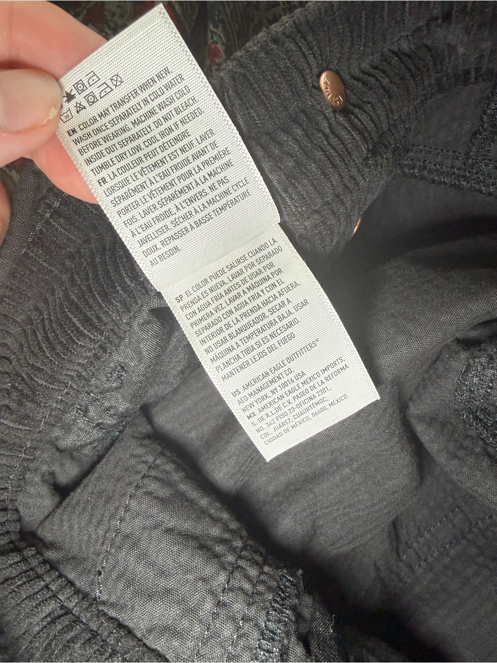 American Eagle Outfitters Black Corduroy Overall Mini Dress 90’s Grunge Fall M - Picture 8 of 13